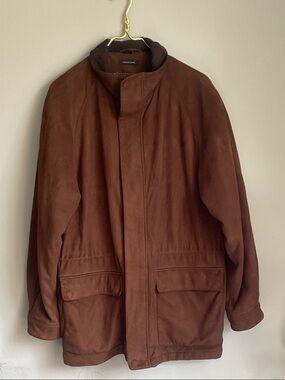 Men's Brown Suede Jacket - Classic Outerwear